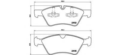 Комплект тормозных колодок, дисковый тормоз BREMBO купить