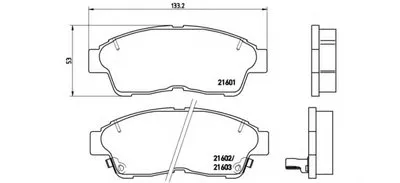 Комплект тормозных колодок, дисковый тормоз BREMBO купить