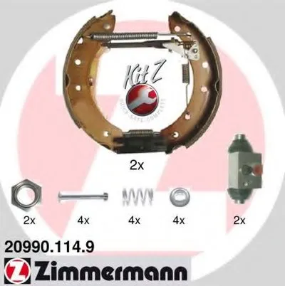 Комплект тормозных колодок KIT Z ZIMMERMANN купить
