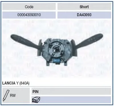 Выключатель на колонке рулевого управления MAGNETI MARELLI купить