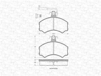 Комплект тормозных колодок, дисковый тормоз MAGNETI MARELLI купить