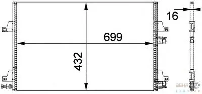 Конденсатор, кондиционер BEHR HELLA SERVICE купить