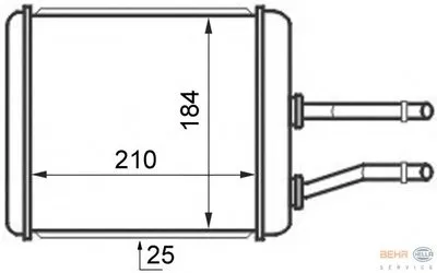 Теплообменник, отопление салона BEHR HELLA SERVICE купить