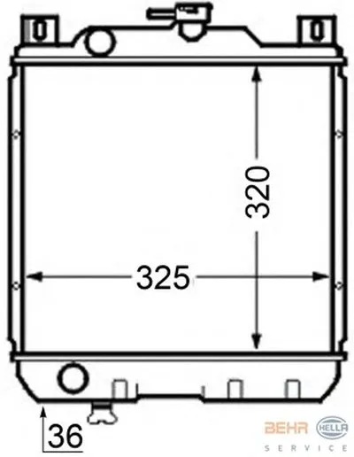 Радиатор, охлаждение двигателя BEHR HELLA SERVICE купить