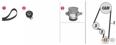 Водяной насос + комплект зубчатого ремня BEHR HELLA SERVICE купить