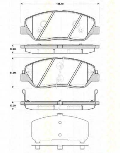 Комплект тормозных колодок, дисковый тормоз TRISCAN купить