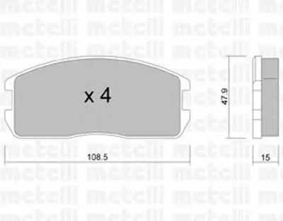 Комплект тормозных колодок, дисковый тормоз METELLI купить