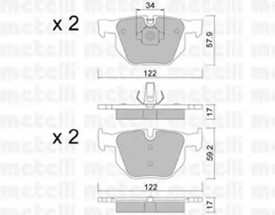 Комплект тормозных колодок, дисковый тормоз METELLI купить