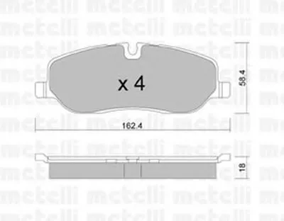 Комплект тормозных колодок, дисковый тормоз METELLI купить