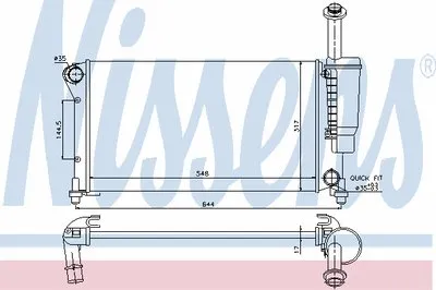 Радиатор, охлаждение двигателя NISSENS купить