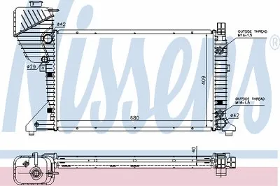 Радиатор, охлаждение двигателя NISSENS купить