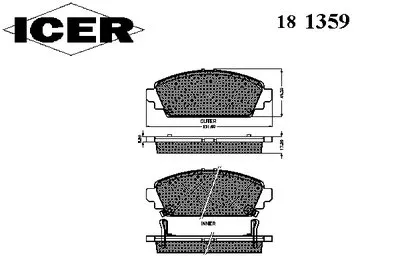Комплект тормозных колодок, дисковый тормоз ICER купить