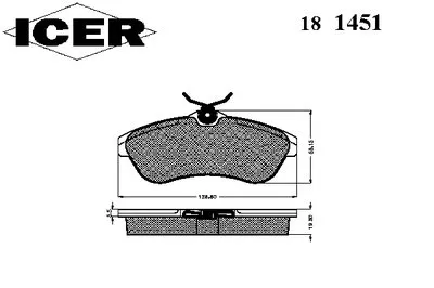 Комплект тормозных колодок, дисковый тормоз ICER купить