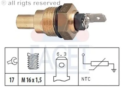 Датчик, температура охлаждающей жидкости; Датчик, температура охлаждающей жидкости; Датчик, температура охлаждающей жидкости FACET купить