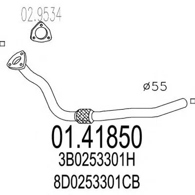 Труба выхлопного газа MTS купить