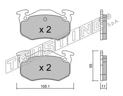 Комплект тормозных колодок, дисковый тормоз TRUSTING купить