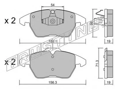 Комплект тормозных колодок, дисковый тормоз TRUSTING купить