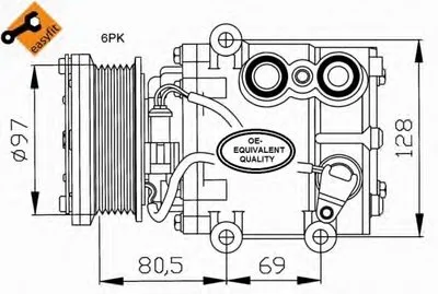 Компрессор, кондиционер EASY FIT NRF купить