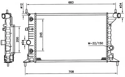 Радиатор, охлаждение двигателя NRF купить