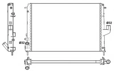 Радиатор, охлаждение двигателя NRF купить
