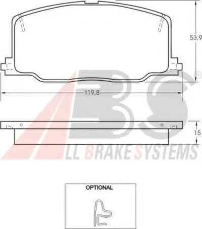 Комплект тормозных колодок, дисковый тормоз A.B.S. купить