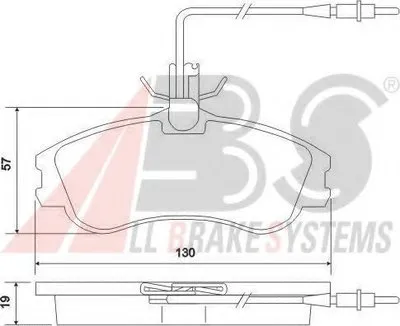 Комплект тормозных колодок, дисковый тормоз A.B.S. купить