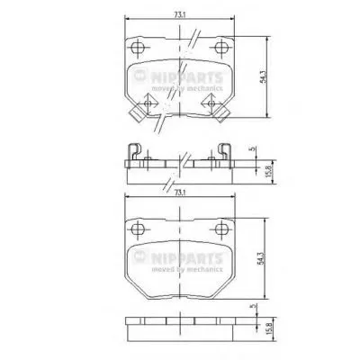 Комплект тормозных колодок, дисковый тормоз NIPPARTS купить