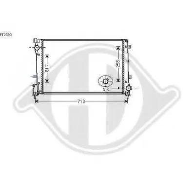 Радиатор, охлаждение двигателя DIEDERICHS купить