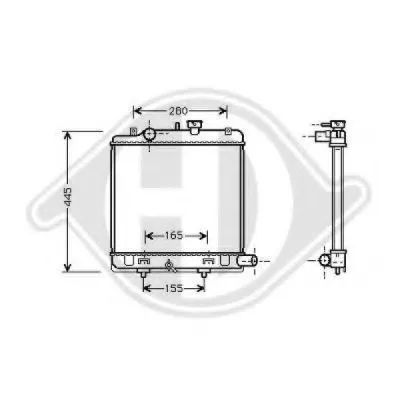 Радиатор, охлаждение двигателя DIEDERICHS купить