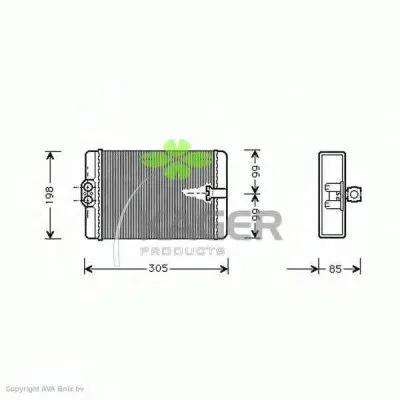 Теплообменник, отопление салона KAGER купить
