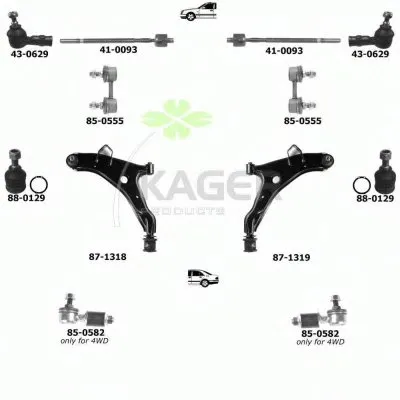 Подвеска колеса KAGER купить