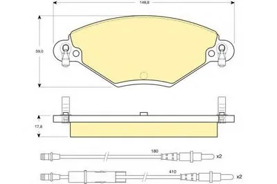 Комплект тормозных колодок, дисковый тормоз GIRLING купить
