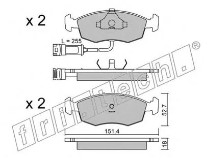 Комплект тормозных колодок, дисковый тормоз fri.tech. купить