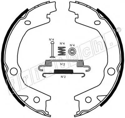 Комплект тормозных колодок, стояночная тормозная система fri.tech. купить