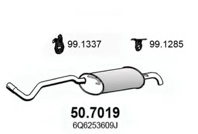 Глушитель выхлопных газов конечный ASSO купить