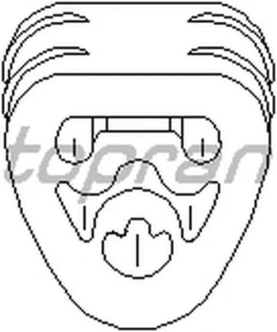 Кронштейн, глушитель TOPRAN купить
