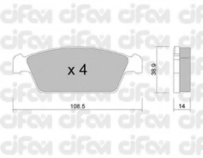 Комплект тормозных колодок, дисковый тормоз CIFAM купить