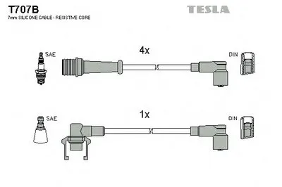 Комплект проводов зажигания TESLA купить