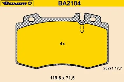 Комплект тормозных колодок, дисковый тормоз BARUM купить
