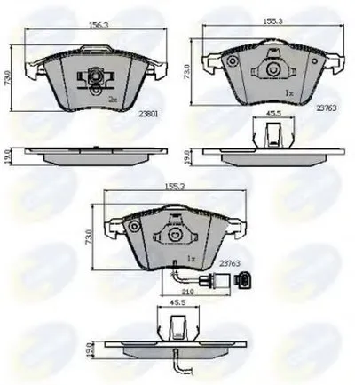 Комплект тормозных колодок, дисковый тормоз Comline COMLINE купить