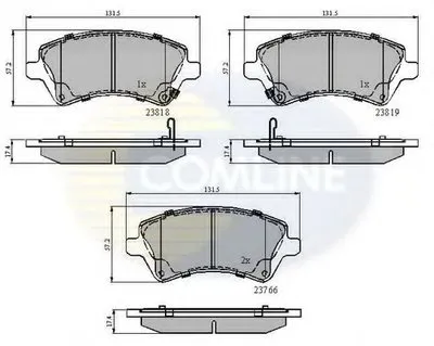 Комплект тормозных колодок, дисковый тормоз Comline COMLINE купить