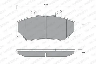 Комплект тормозных колодок, дисковый тормоз WEEN купить