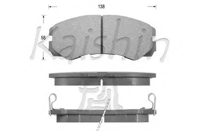 Комплект тормозных колодок, дисковый тормоз KAISHIN купить
