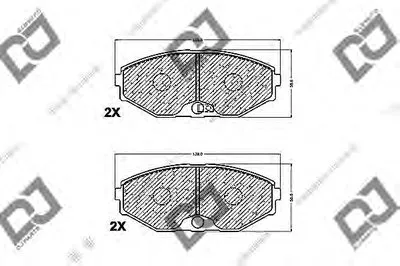 Комплект тормозных колодок, дисковый тормоз DJ PARTS купить