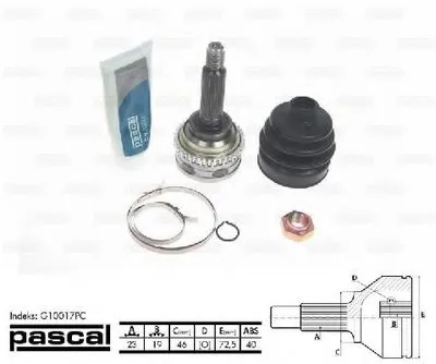 Шарнирный комплект, приводной вал PASCAL купить