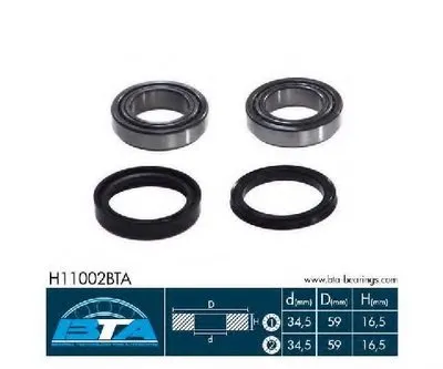 Комплект подшипника ступицы колеса BTA купить