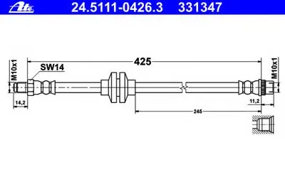 Тормозной шланг ATE купить
