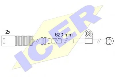 Сигнализатор, износ тормозных колодок ICER купить