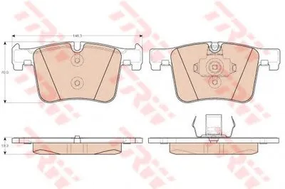 Комплект тормозных колодок, дисковый тормоз COTEC TRW купить