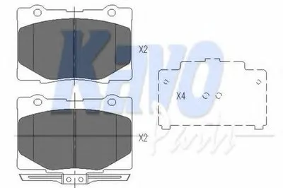 Комплект тормозных колодок, дисковый тормоз KAVO PARTS купить
